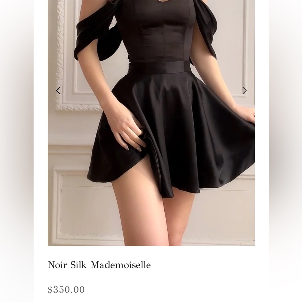 Kenzie Kay - Noire Silk Mademoiselle Skirt - Made in New York